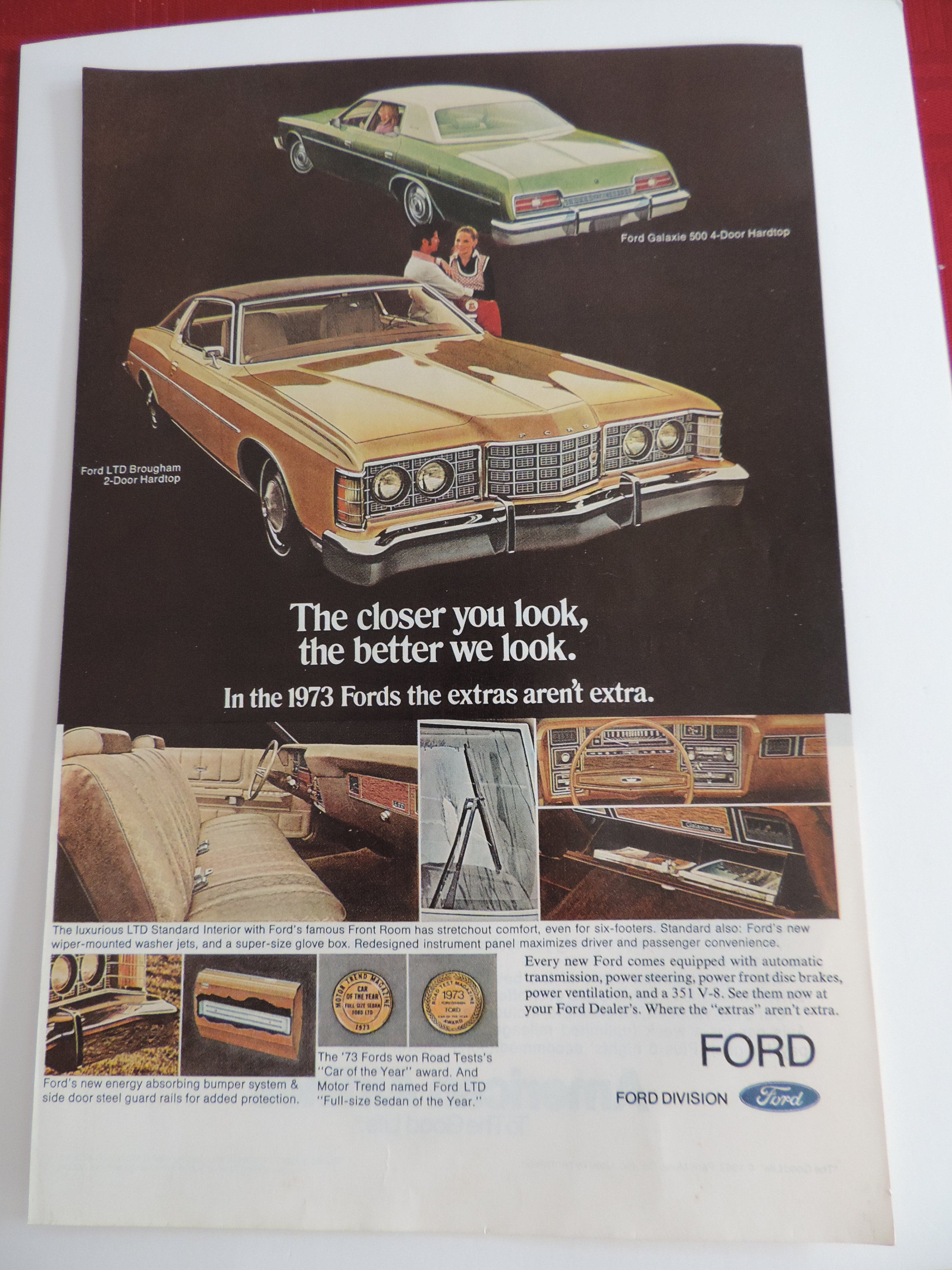 1973 Ford LTD 2-door Brougham / Galaxie 500 4-door Full Page Color