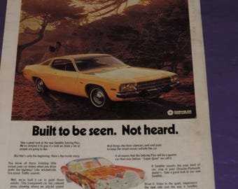 1973 Plymouth Satellite Sebring-Plus 2-Door Hardtop in Yellow Full Page Color Print Ad