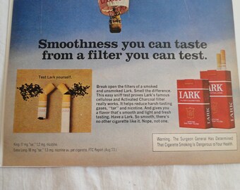 lark cigarettes where to buy 1965 Vintage Ad "You decide for yourself" Buy Lark Cigarettes Online