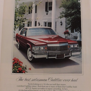 1979 Cadillac Sedan de Ville Full Page Color Print Ad