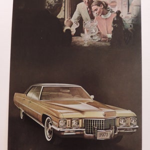 1971 Cadillac Sedan de Ville Full Page Color Print Ad