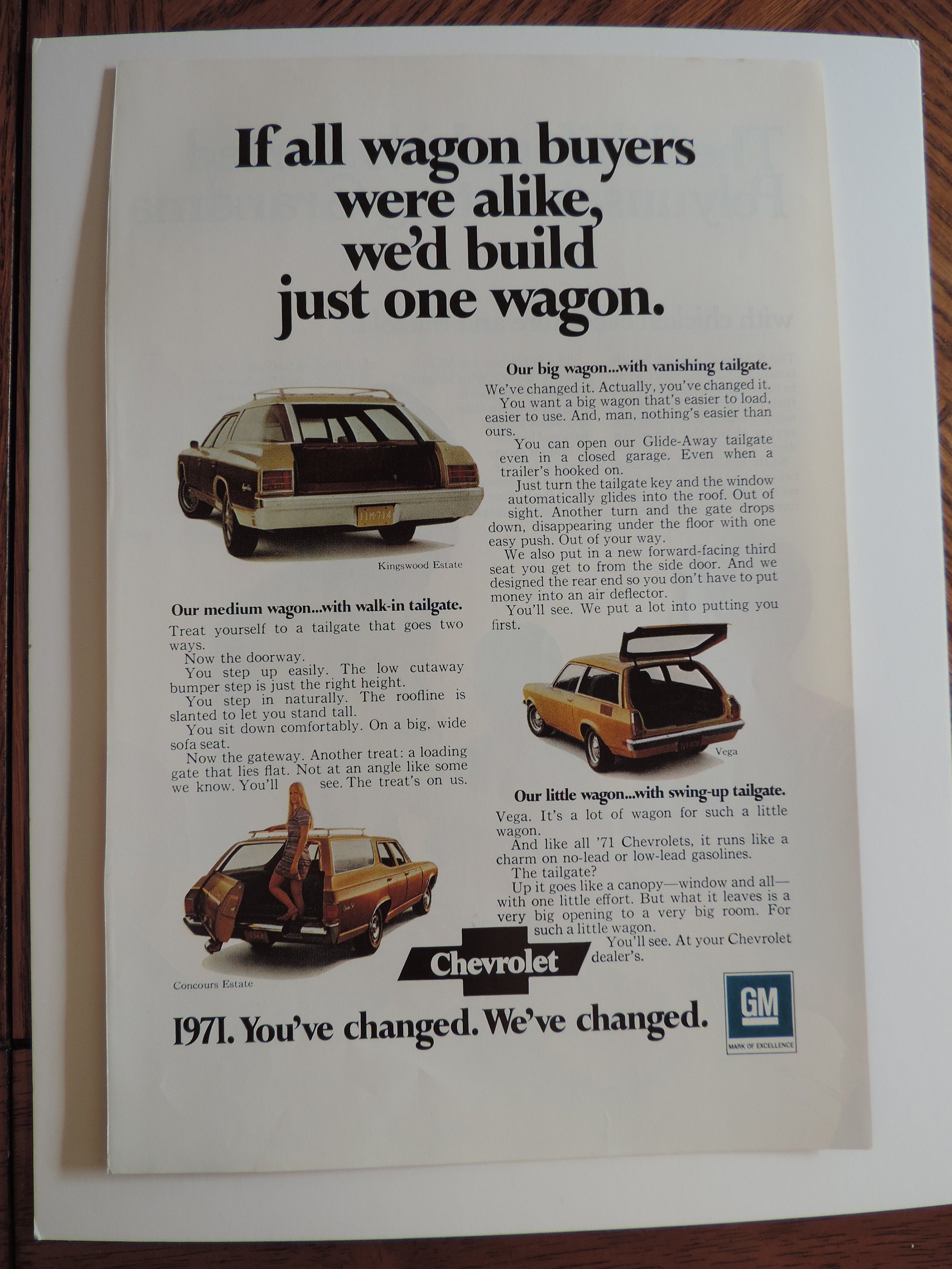 1971 Chevrolet Station Wagons Full Page Color Print Ad - Etsy
