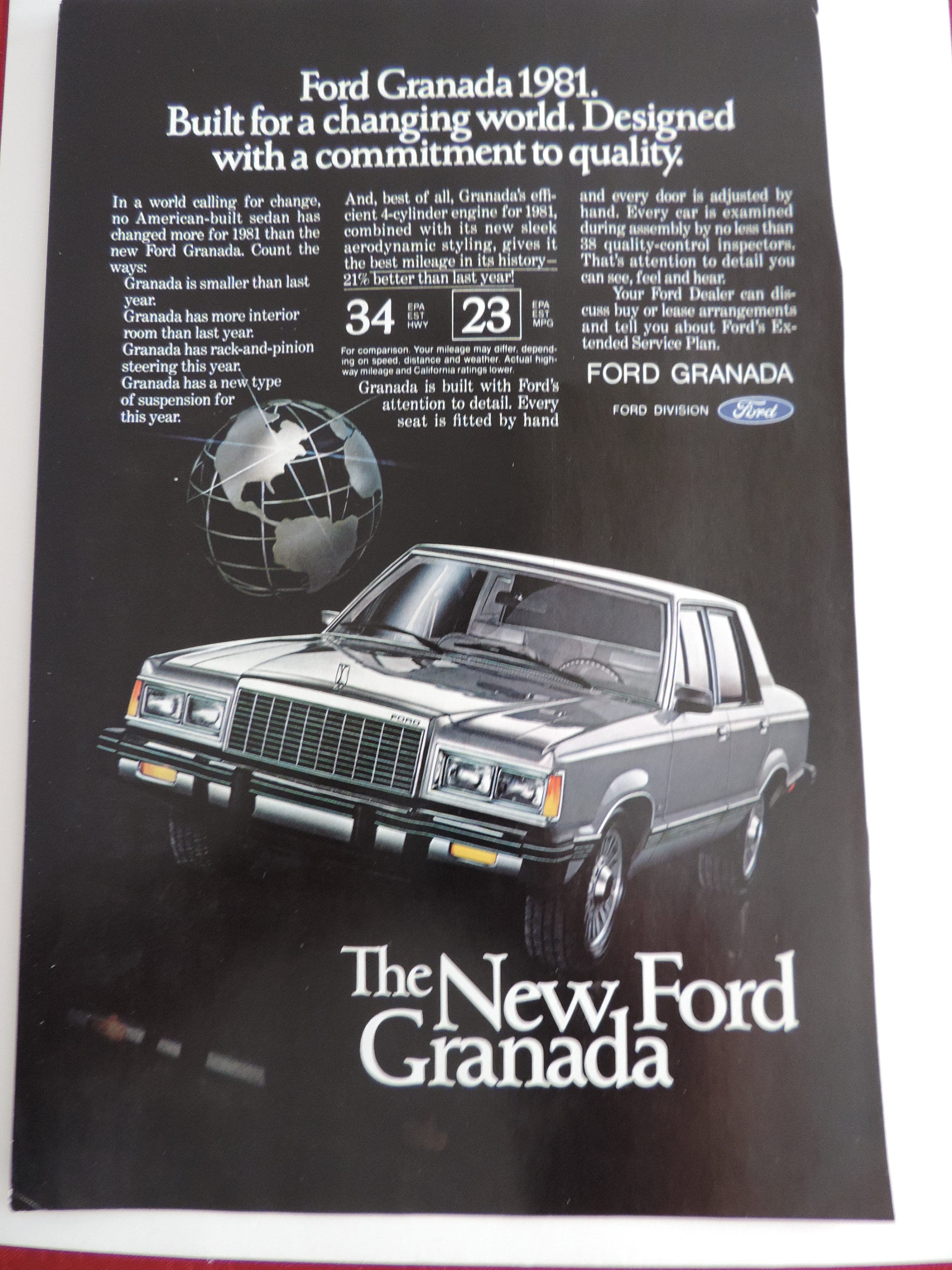 1981 Ford Granada Full Page Color Print Ad - Etsy
