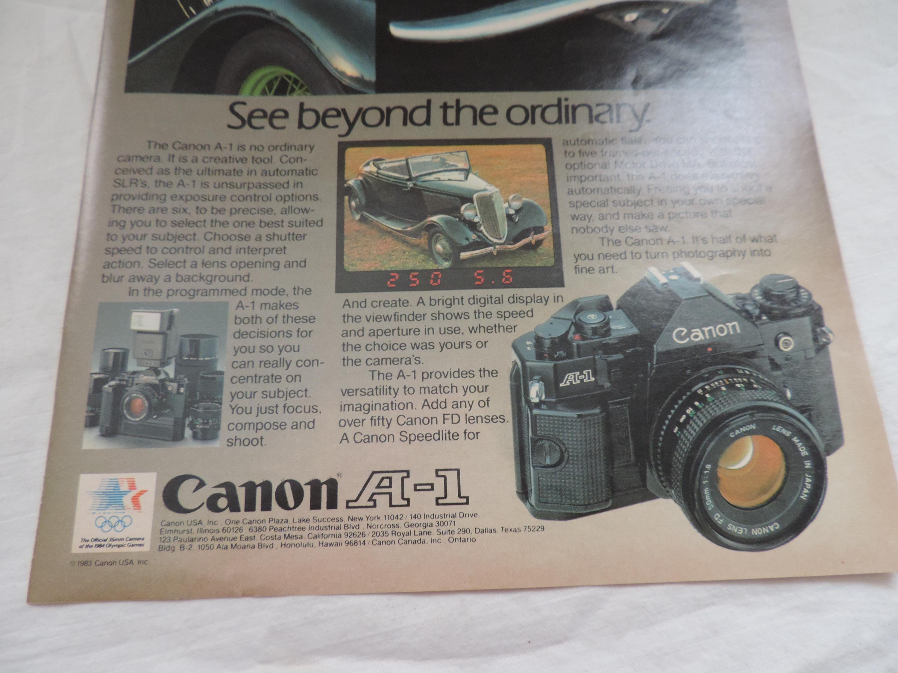 1983 Canon A-1 Film Camera Full Page Color Print Ad - Etsy