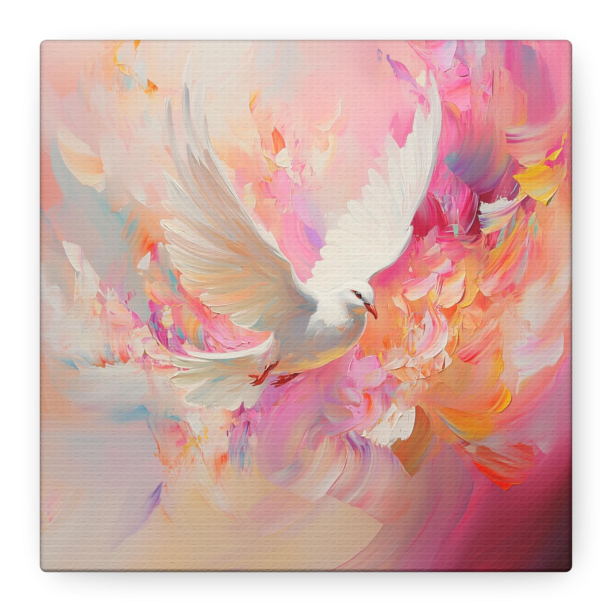 Holy Spirit Dove Canvas Print Art - Gentle Christian Wall Decor for ...