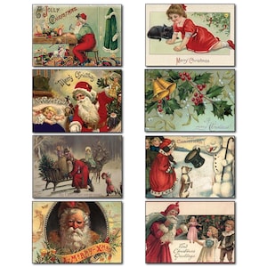 Magneti da frigo natalizi 8 scene natalizie tradizionali vittoriane vintage n. 2