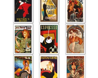Vintage retro fridge magnets set of 9 magnets No.3