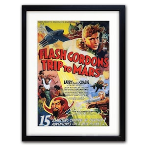 Flash Gordon Vintage Film Art Poster promotional movie poster Print