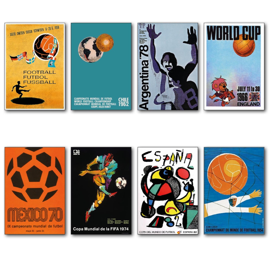 football-world-cup-posters-from-1954-1982-vintage-fridge-magnets-set-of