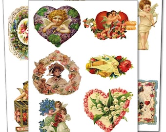 Decoupage/querubins/adesivo vintage vitoriano - decalque de decoupage nº 3