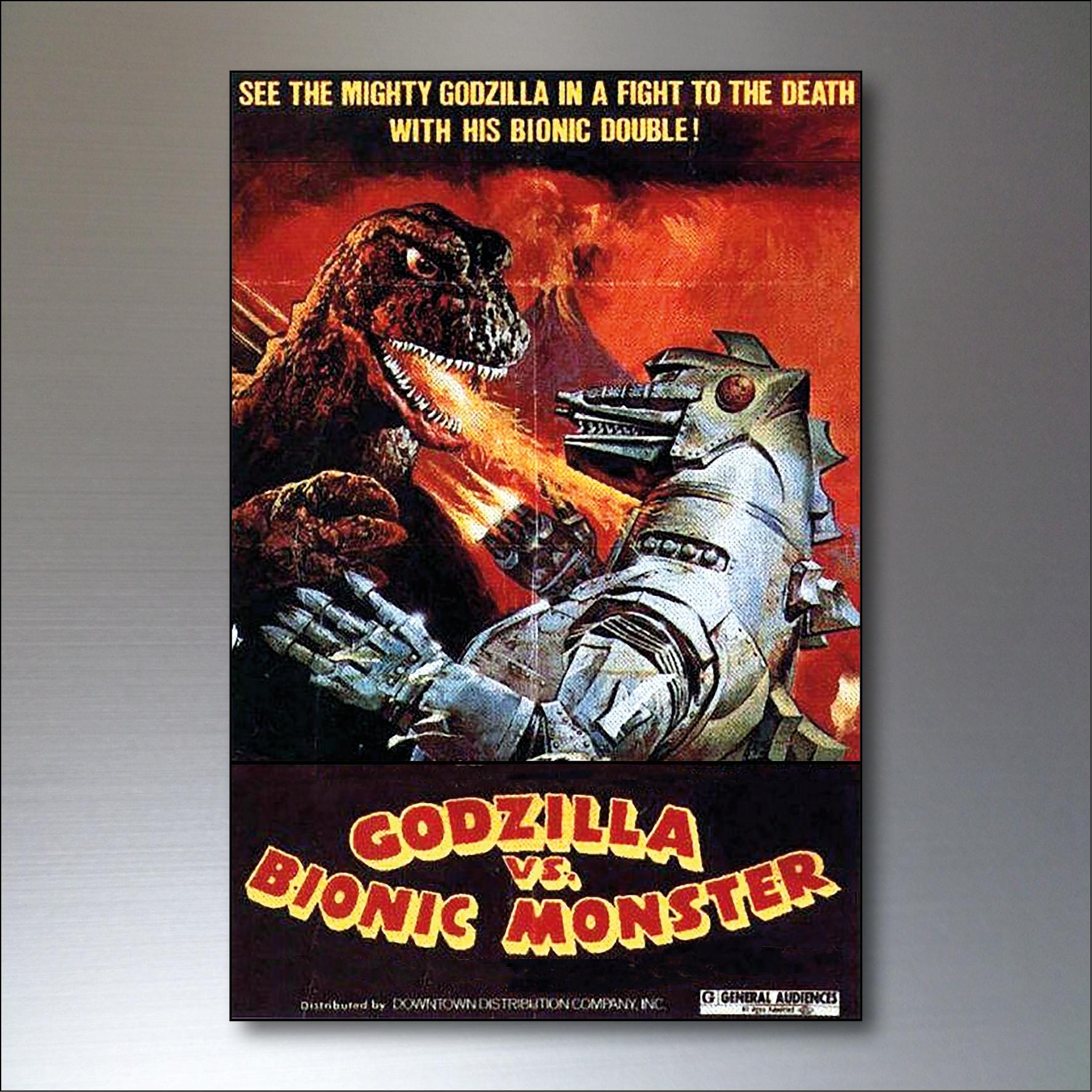 ヴィンテージ ゴジラ 映画ポスター 冷蔵庫用マグネット - 8個セット