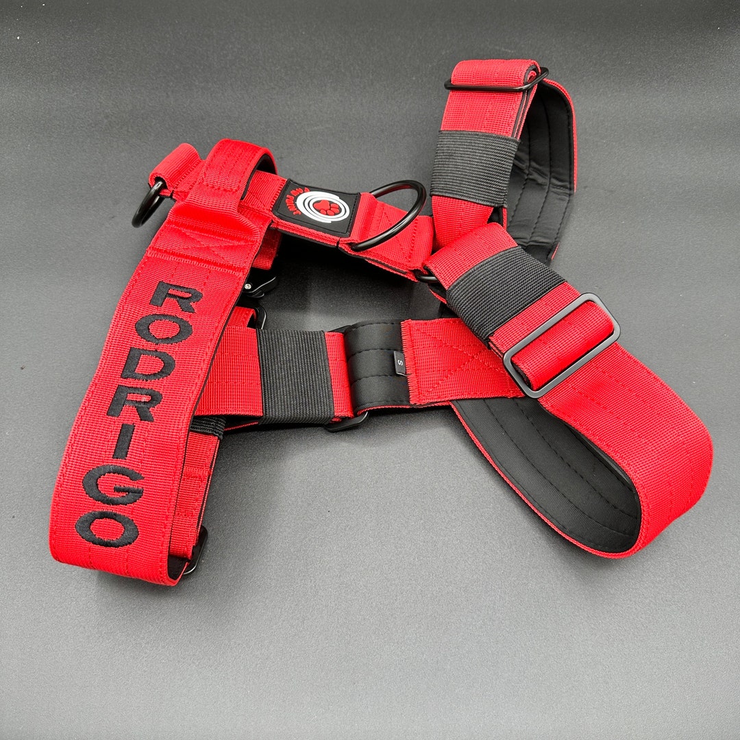 Custom 2 Inches Wide Heavy Duty Tactical Dog Harness. Metal Etsy