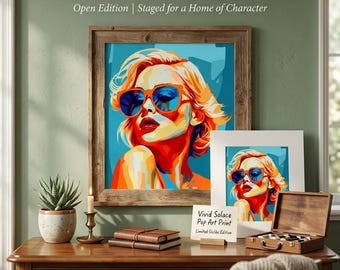 Woman with Sunglasses, Printable Wall Art, Digital Prints, Wall Art, Digital Art Print, Art Print