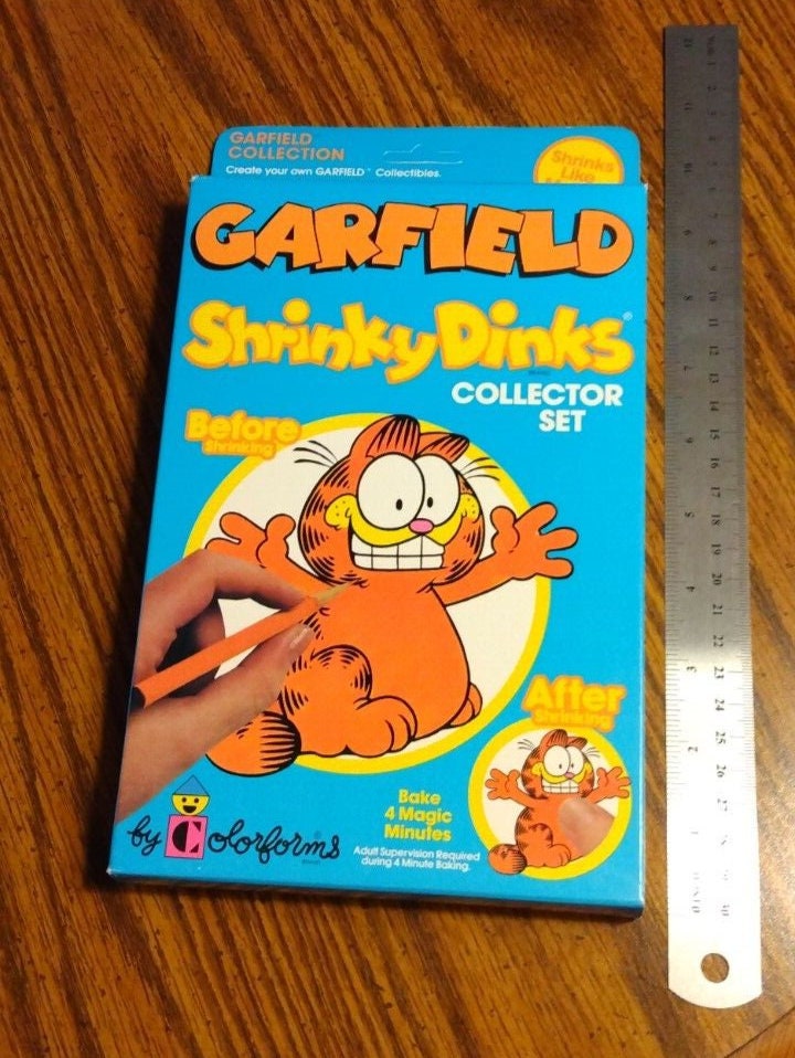 Vintage Colorforms Garfield Shrinky Dinks Collector Set 80's NEW Sealed ...