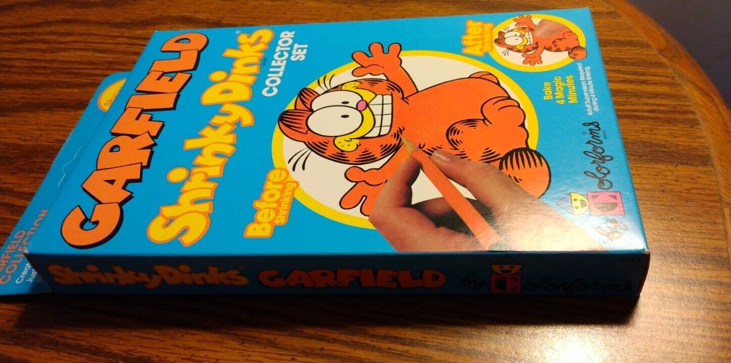 Vintage Colorforms Garfield Shrinky Dinks Collector Set 80's NEW Sealed ...