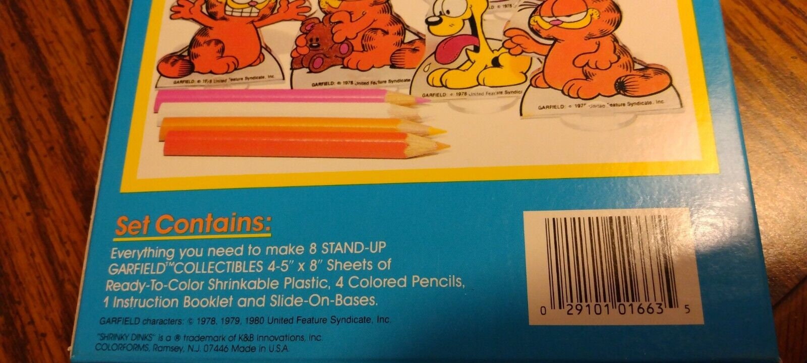 Vintage Colorforms Garfield Shrinky Dinks Collector Set 80's NEW Sealed ...