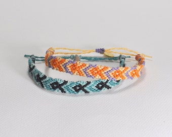 Gevlochten Fish Surferarmband - Handgemaakte geweven Waxkoord Armband -  Verstelbare Waterproof Vriendschapsband - Boho-stijl zomer Sieraden