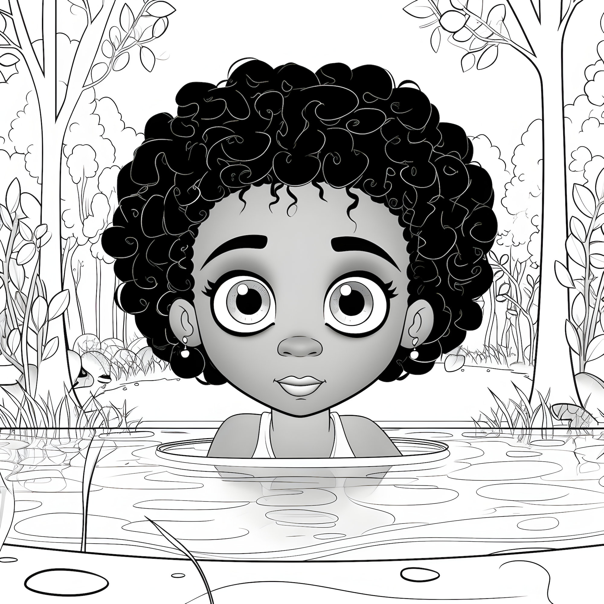 Black Girl Magic Summer Time Fun - Coloring Pages - Etsy