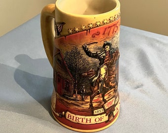 Miller High Life Birth of a Nation Beer Stein, #193749 - 1991 First in a Series of Four