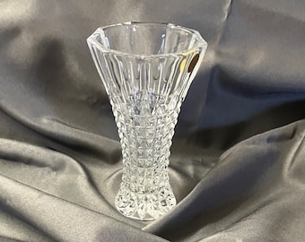 Vase en cristal au plomb Bleikristall - Bavière (W. Germany) - 6,5" de haut - vintage des années 80