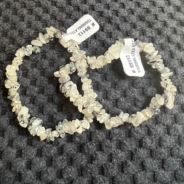 Tourmalated Quartz Chip Bracelet