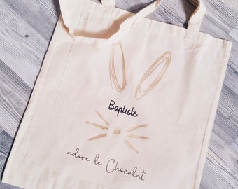 Sac en coton à Personnaliser ! Idéal pour Pâques ! Tot Bag !