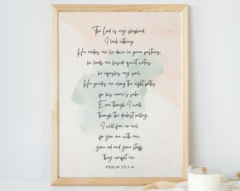 Psalm 119:105 NIV Bible Verse Wall Art, Scripture Quote Print, Christian Decor, Printable ...
