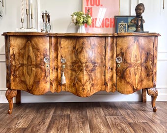 Italian Burl wood Sideboard | Credenza | Buffet