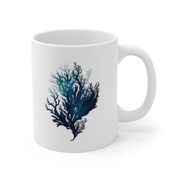 Watercolor Coral Mug, Ocean Coral Art Mug, Coral Mug, Best Selling Item, Most Popular Item, Ocean Lover, Gifts Birthday, Christmas