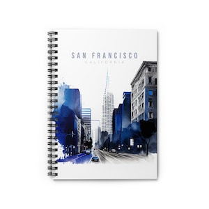 San Francisco Notizbuch, Spiralblock mit linierten Linien, meistverkaufter Artikel, beliebtester Artikel, Trendartikel auf Etsy, Geschenkidee