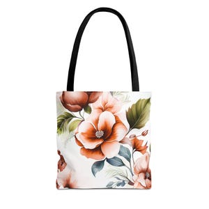 Watercolor Purple Flower Tote Bag, Floral Tote Bag, Tote Bag, Hydrangea Bag, Watercolor Plant Tote Bag, Beach Tote Bag, Flower Tote Bag