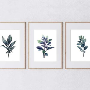 Tropical Leaves Art, Set of 3 Farmhouse Wall Art, Botanical Prints, Plant Art, Farmhouse Décor, Kitchen Wall Décor, Plant Wall Art, Digital