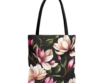 Watercolor Magnolia Flower Tote Bag, Magnolia Tote Bag, Art Tote Bag, Art Bag, Watercolor Plant Tote Bag, Magnolia Tote Bag, Flower Tote Bag