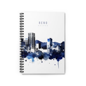 Reno Watercolor Notebook, Spiral Notebook with Ruled Lines, Best Selling Item, Most Popular Item, Trending Item on Etsy, Gift Idea