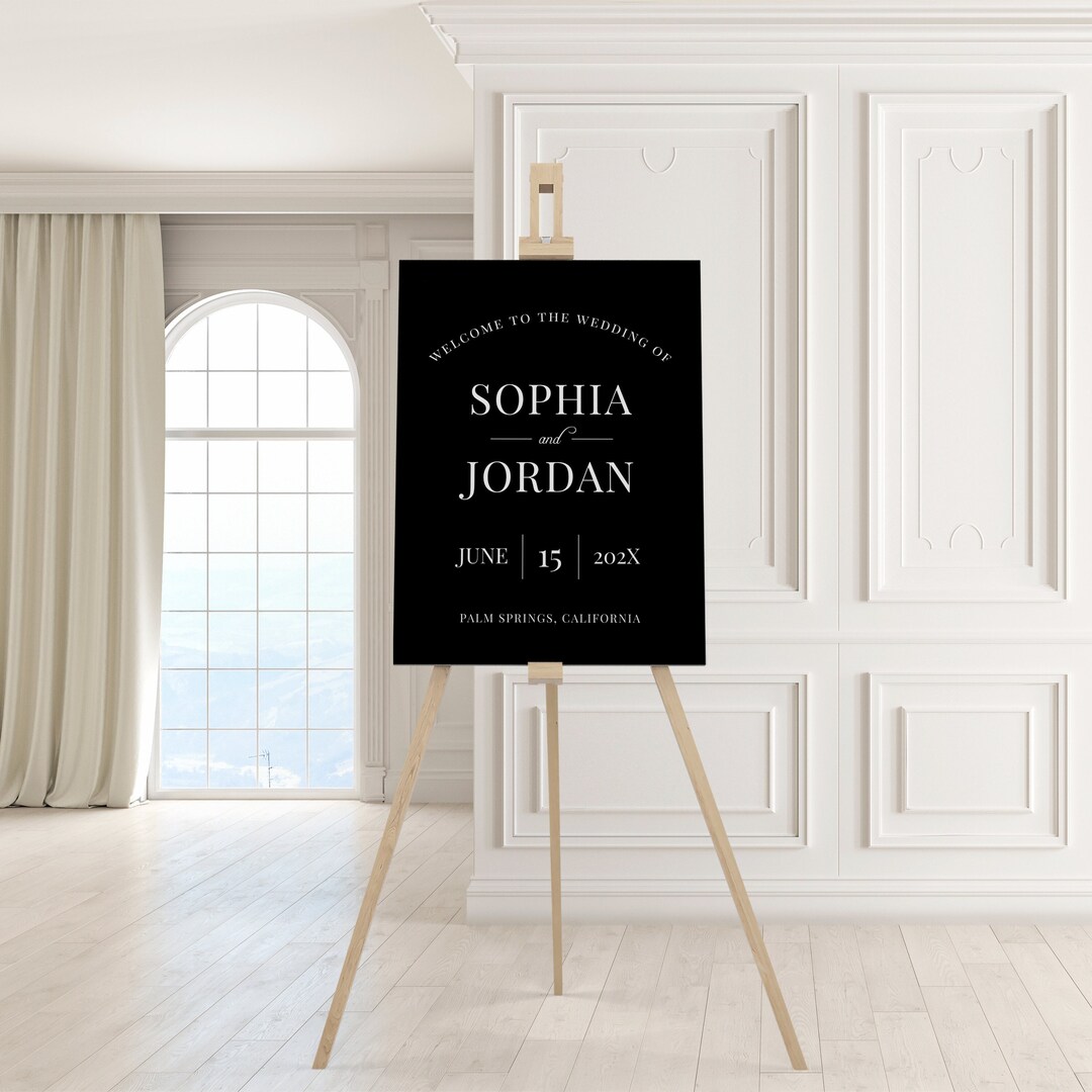 Modern Wedding Welcome Sign Template Modern Wedding Welcome - Etsy
