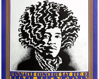 Jimi Hendrix 1968 Concert Poster, Shrine Auditorium, Van
