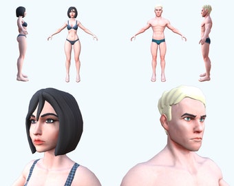 3D Character Package - Smith and Bianca - Incredible Cartoon Style 3D Characters