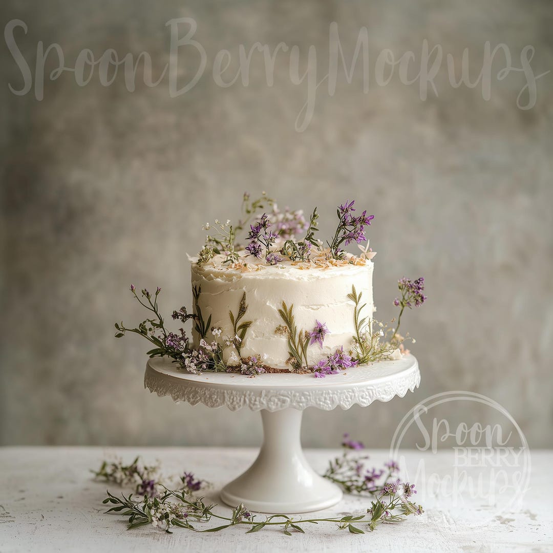 Cake Mockup, Blank White Dessert Mock Up, Custom Cake Topper Design, Spring Flowers Cake, Wedding Floral Cake Stand, Birthday Cake Mockups - Etsy Australia