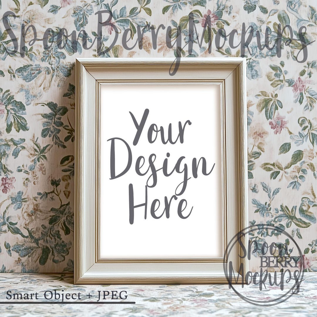 Frame Mockup, Smart Frame Object, Blank White Display Mock Up, Wood ...
