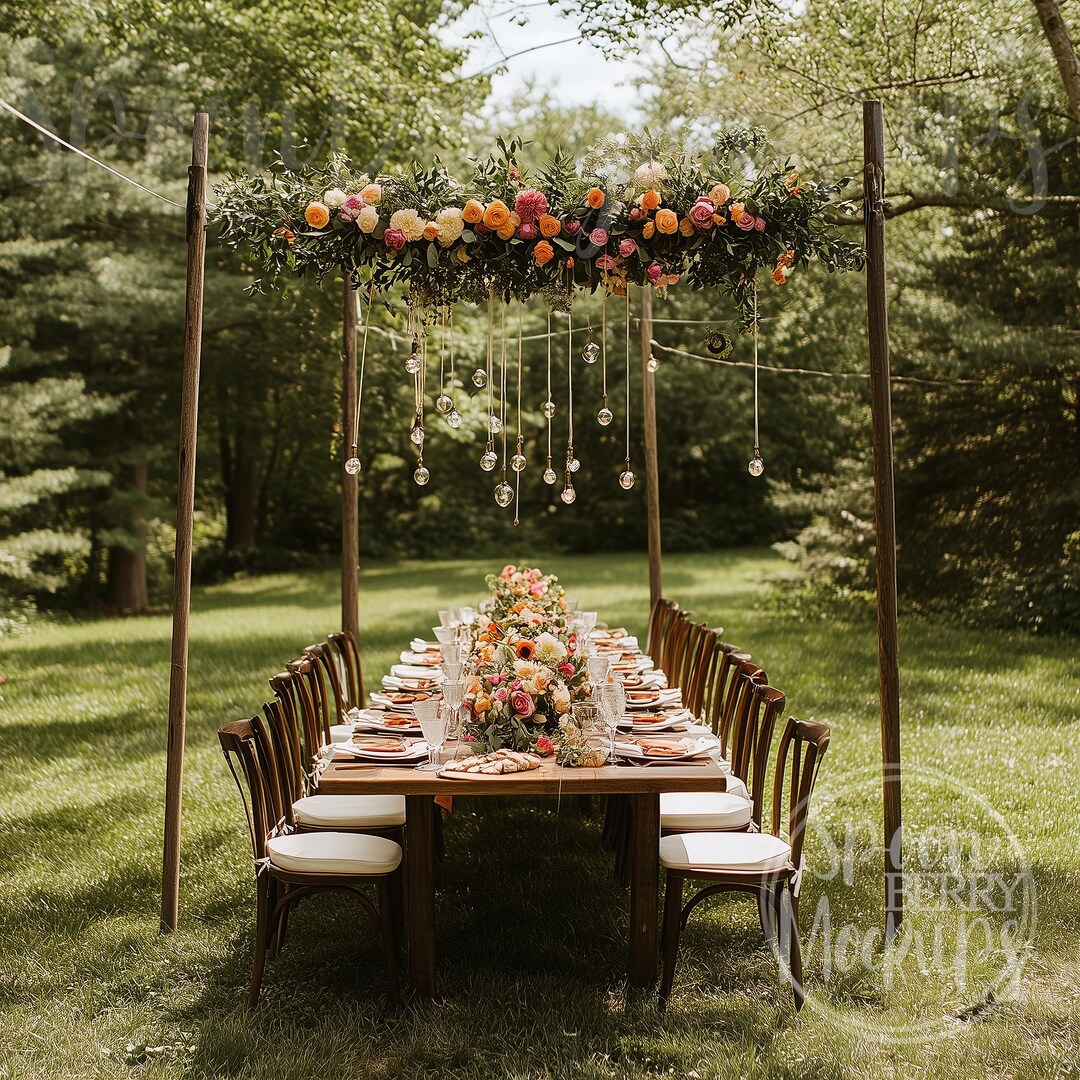 Feast Table Mockup, Blank Rustic Mock Up, Instant Digital Download ...