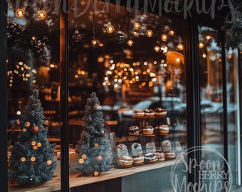 Store Front Mockup, Glass Blank Mock Up, Instant Digital Download, Design Styled Stock Photo, Vinyl Decals Stickers Address Hours Logo Name