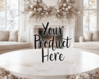 Product Backdrop Table Mockup, Insert Your Item Background, Print on Demand Display Photo, Boho Candle Display, Mug, Frame Sell Photo Setup