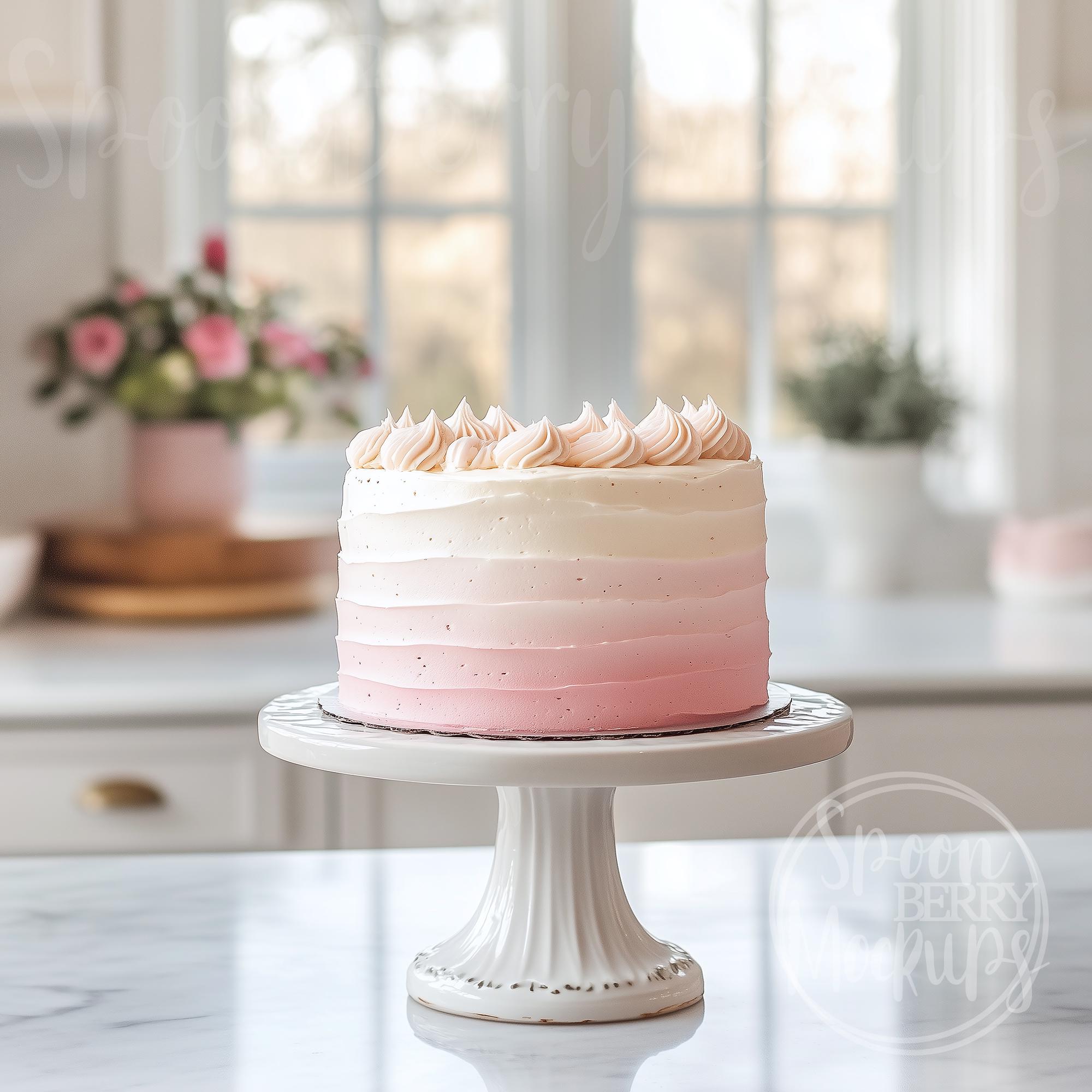 Cake Mockup, Blank White Dessert Mock Up, Custom Cake Topper