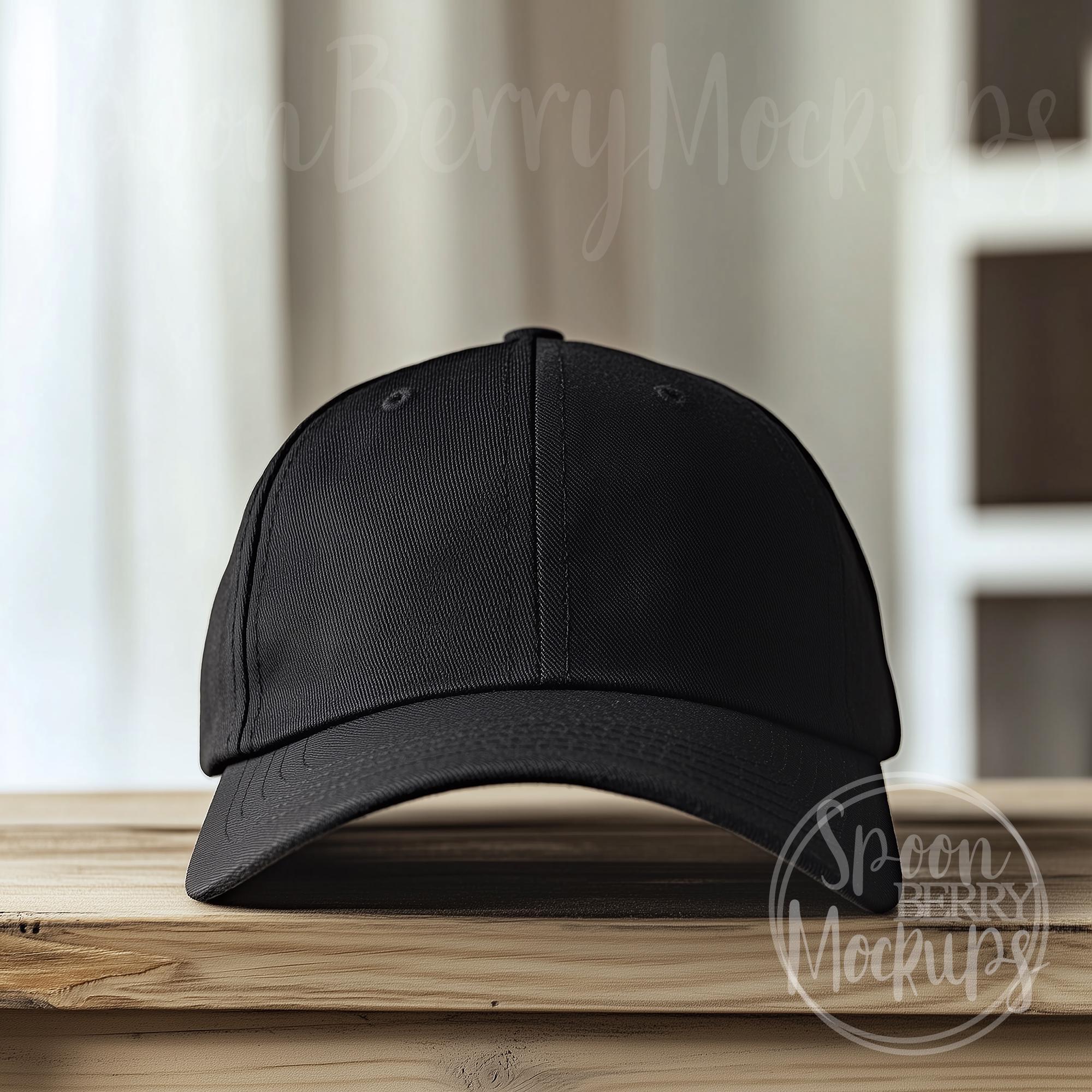 Low Orbit Cap - black baseball cap mockup