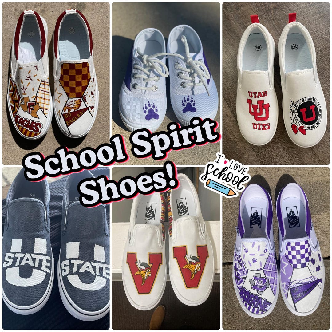 Hand Painted School Spirit Shoes
