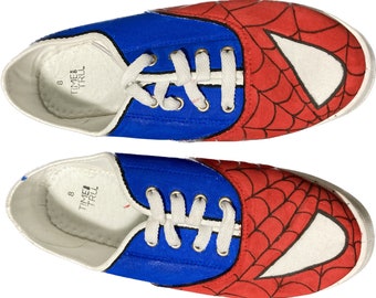Custom hand painted Spider-Man shoes