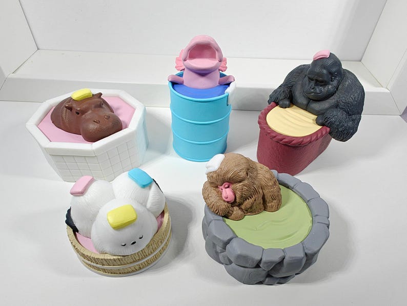 1 Gorilla
2 Japanese macaque
3 Axolotl
4 Long-tailed Tits
5 Pygmy hippopotamus