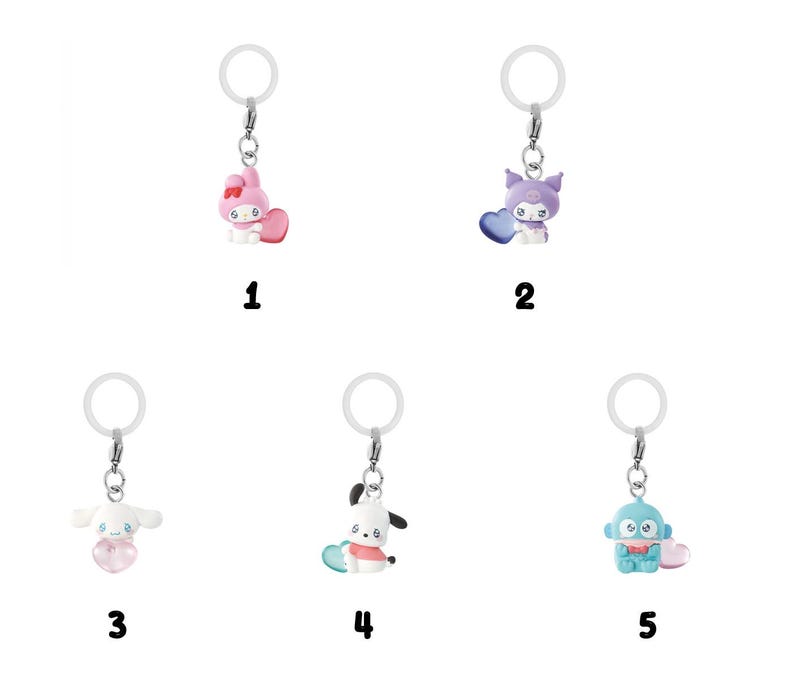 1 My Melody
2 Kuromi
3 Cinnamoroll
4 Pochacco
5 Hangyodon