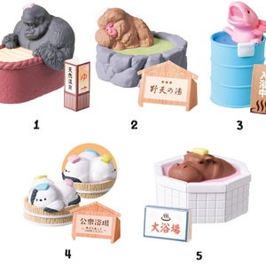 1 Gorilla
2 Japanese macaque
3 Axolotl
4 Long-tailed Tits
5 Pygmy hippopotamus