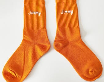 Personalized Kids Socks: Custom Name Cotton Socks, Back to School Gift
